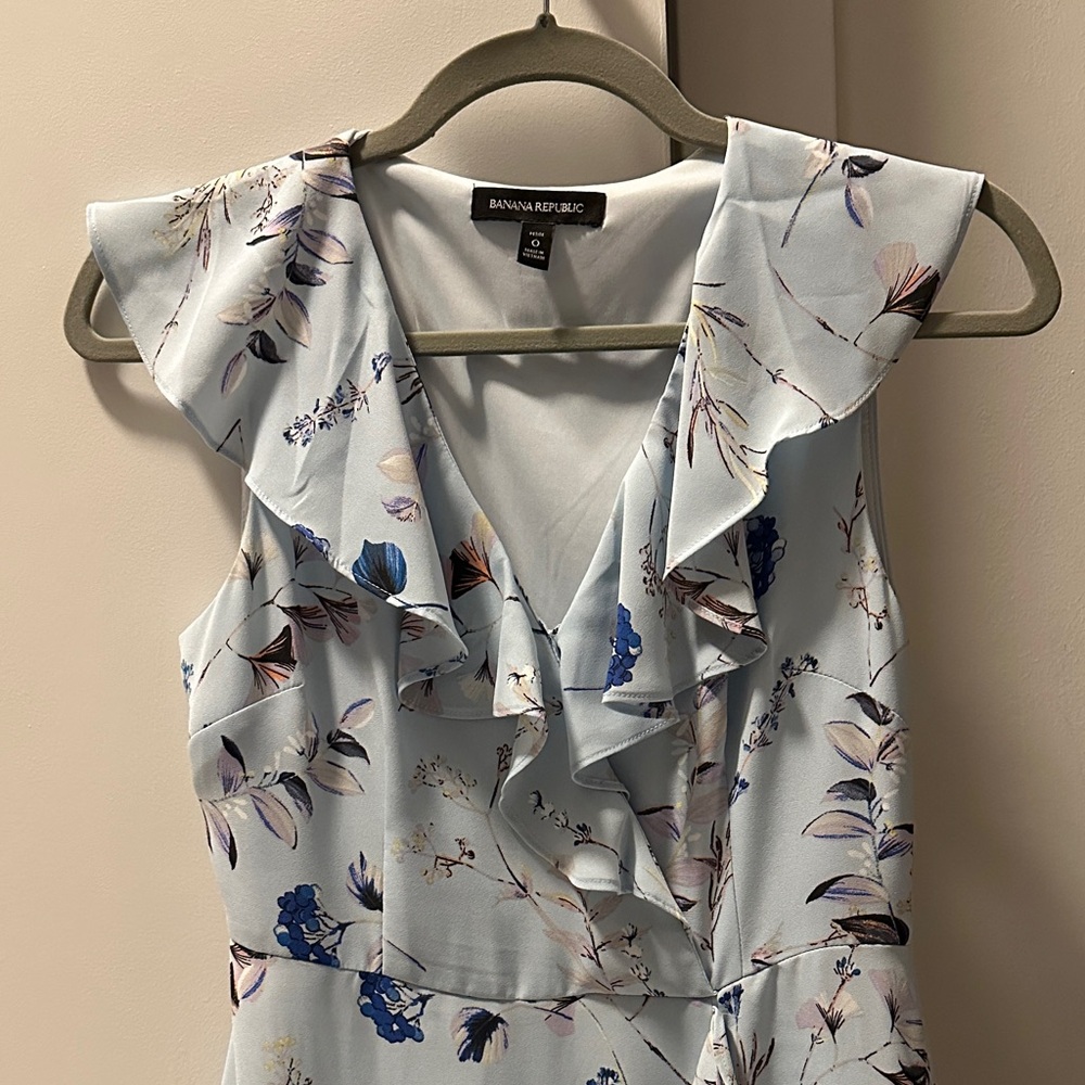 Banana Republic Floral light blue dress